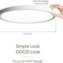 TALOYA Flush Mount 12 Inch Ceiling Light (Milk White Shell), 20W Surface Mount LED Light Fixture for Bedroom Kitchen,5 Color Temperatures in One,0.94 Inch Thickness Round