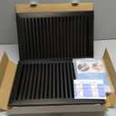 2-Pack Aluminum Gable Vent 12" x 18" with Screen - Optimal Airflow Design, Ideal for Attic Houses, Opening: 10" x 16", Black