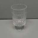 MCMCNCUIU Crystal Clear Glass Vase, Large Vase for Flowers, Pedestal Glass Vase for Living Room, Bedroom, Dining Table, Birthday, Wedding, 7 inch (Checkboard)