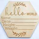 Handmade Welcome Baby Essentials for Nursery, Birth Announcement Sign for Hospital, Wooden Newborn Name Sign Gift Decor