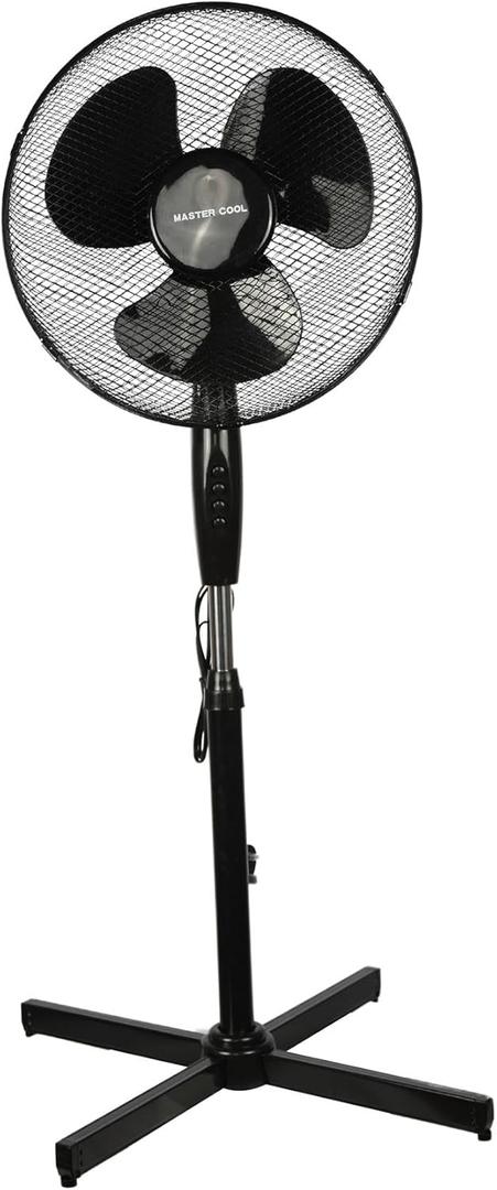 A2Z Pedestal Fan 16 Inch 3-Speed Setting Oscillating - Pedestal Fans PF11601 Black