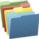 Pendaflex Two-Tone Color File Folders, Letter Size, Assorted Colors (Bright Green, Yellow, Red, Blue), 1/3-Cut Tabs, Assorted, 36 Pack (03086), 4-color