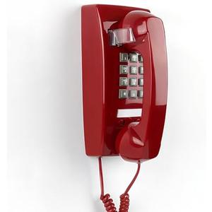 Retro Wall Mount Phone with Loud Mechanical Ringer Vintage Wall Phones for landline with Volume Adjustable Old Fashioned Corded Landline Telephone for Home School Kitchen Office