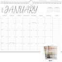 4 x Wall Calendar 2025, 2025-2026 Calendar Wall from Jul. 2025 to Dec. 2026, 14.7" X 11.5" Paper Monthly Planner Wall Hanging Calendar with Thick Paper for Office Home Planning & Organizing (wall calendar A)