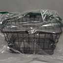 CXWXC Front Bike Basket with Handle Detachable Bicycle Basket for Groceries, Commuting, Shopping  Heavy Duty Wire Basket with Mounting Kit for Beach Cruiser City Commuter