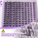 Wispy Lash Clusters Kit Natural Cluster Eyelash Extensions Kit DIY Lash Extensions Kit CC-Curly Clean Makeup 10-16MM Beginner-Friendly Lash Bond and Seal Kit 132Pcs