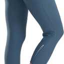 Women's 4D Padded Bike Pants High Waist Cycling Shorts Bicycle Capris 3/4 Biking Tights with Zipper Pockets (X-Large, Blue Grey)