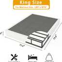 LUMUNANCE King Box Spring 9 Inch, Heavy Duty Metal Box Spring King Size Bed Base, Mattress Foundation with Fabric Cover, Easy Assembly