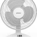 shinic 12-Inch Oscillating Table Fan, 3-Speed Quiet Desk Fan with Adjustable Tilt & Safety Grill, ETL Listed Portable Tabletop Fan for Bedroom, Home Office, Kitchen, Dorm