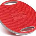 Yes4All Upgraded Wobble Balance Board, 16.34" TPE Non-slip, Stability Board for Home Gym, Standing Desk & Physical Therapy (Red/Gray)