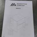 Manhattan Comfort Linda Nightstand Boho 24" Bedside End Table with 2 Handle-Free Drawers, and Wood Grain Finish, Minimalist Modern Small Nightstand for Bedroom, Living Room, Dorm in Walnut Brown (Set of 2)