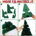 Civaner 3 ft x 1.8 ft Large Honeycomb Christmas Tree Thickened 3D Honeycomb Paper Christmas Tree with Magnetic Folding Xmas Modern Decorations Xmas for Home Living Room Holiday Decorations (35.4 Inches, Green)