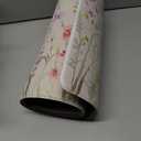 KIMODE Anti Fatigue Kitchen Mat 17.3"x29", Boho Floral Kitchen Floor Mats Non Slip, Waterproof Kitchen Mat for Floor, Padded Comfort Standing Mat for Laundry, Office, Sink, Desk White