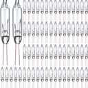 Mudder 50 Pcs 3.5 Volt Mini Christmas Tree Replacement Bulbs for Incandescent String Lights for Holiday Decoration Pinched Base, 0.43 Watt 125 mA (Clear)