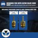 Mastercool 58560 Eaton R134a Valve Core Remover/Installer Kit – for 8mm and 10mm Eaton-Style Cores – Includes R134a Fittings and Storage Case