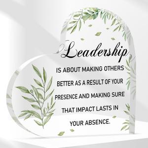 Leadership Gifts Desk Decor for Men Women, 4 Inch Difference Maker Plaque Office Decorations for Leader Boss Mentor