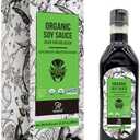 2 Pack Soeos Organic Low Sodium Soy Sauce 16.2oz (480ml), USDA Organic, Naturally Brewed Soy Sauce, Soy Sauce Organic, Dark Soy Sauce, Pure Ingredients, Marinade for Meat & Vegetables., Black, BBD: JUNE 2028