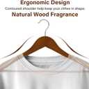 StorageWorks Wooden Hangers 6 Pack, Extra Wide Shoulder Wood Coat Hanger for Coats, Shirts, Jackets, Pants, Suits, Light Walnut Color