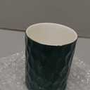 Ceramic Pen Holder Stand Cup Pencil Holder Organizer Makeup Brush Holders for Home Office Desk (Dark-Green)