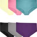 Fruit of the Loom Women's Plus Size Underwear Briefs, Fit for Me, Designed to Fit Your Curves 5X