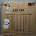 keny 29"-42.5" Baby Gate for Stairs, Auto Close Safety Dog Gate, Pressure Mounted Easy Walk Through Pet Gate for Doorways, Durable Stair Gate, 30" Tall, White