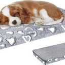 VANKEAN Reversible Cool and Warm Dog Bed Mat for Crates - Stylish Pad With Waterproof Inner Linings and Removable Machine Washable Cover, Firm Support for Small to XX-Large Dogs, Grey (S(24 x 18 x 3"))