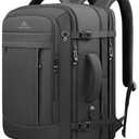Travel Backpack, 50L Expandable Extra Large Laptop Backpack, Carry On Backpack Airline Approved Water Resistant Business Suitcase Daypack Bag Fits 17 Inch Laptops, Travel Gifts for Men Women, Black