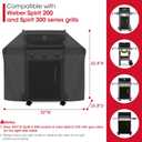 Unicook 52 Inch Grill Cover for Weber Spirit 200 and 300 Series, Gas BBQ Cover for Outdoor Grill, Heavy Duty Waterproof Fade Resistant, Compared to Weber 7106