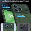 7 x Magnetic Shockproof for iPhone 17 Pro Case,Upgraded[Camera Protection][Compatible with Magsafe][Non-Slip][Mil-Grade Protection] Slim Translucent Matte Phone Case for iPhone 17 Pro,Forest Green