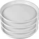 Kichwit 13.5 Inch Plant Saucer (12 Inch Base), 4 Pack Round Plastic Plant Trays for Indoor & Outdoor, White