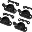QCAA Steel Window Sash Lock, CTC 2", Matte Black, 4 Pack, Made in Taiwan