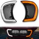 LED Headlight Vent Turn Signal for Road Glide, LED Fairing Vent Accent Lamp Indicator Side Lights for Harley Road Glide FLTRX Special FLTRXS CVO Ultra FLTRX 2015-2024 Accessories (Clear Lens)