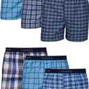 Hanes Men's Tagless Boxer Underwear, Exposed Waistband (Medium), 6 Pack 