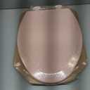 Bemis 1500EC Durable Wood Toilet Seat with Easy Clean Hinges, Made in USA, Elongated, Venetian Pink