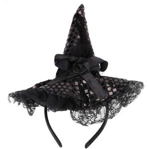 BinaryABC Halloween Witch Hat Headband for Halloween Costume Dress up Party Supplies,10.6 * 9inch(Black)