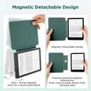 SESENSE Detachable Magnetic Case for 6'' Kindle 2024 and 2022 (11 Generation), Slim PU Shell Cover Case with Auto Wake/Sleep, Blackish Green