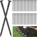 100Pack Plastic Landscape Edging Spikes, 8 Inch Spiral Landscape Anchoring SpikesLandscape Spikes for Garden Lawn Yard, Paver Edging, Weed Barrier, Artificial Turf & More