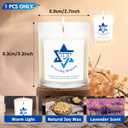 Yahrzeit Candles - Yahrzeit Memorial Candles, Memorial Bereavement Gifts for Loss of Loved One, Jewish Sympathy, Natural Soy Wax Hand Poured 7oz (White)