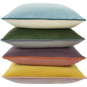 Btyrle Velvet Throw Pillow Covers 20x20 Inch Set of 4 Decorative Velour Pillowcases Double-Colored Cushion Covers for Sofa Couch,Cold-Edge