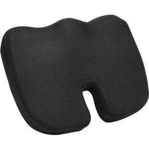 VEVOR Seat Cushion, Memory Foam Seat Chair Cushion for Pressure Relief, Soft & Breathable Wheelchair Seat Pad with Removable Cover for Travel, Office, Car, Airplane - Lightweight and Portable