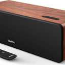 Saiyin Sound Bars for TV, 16.5'' Wooden TV Speakers Soundbar Home Theater Surround Sound System with Dual 3.5'' Woofers, Bluetooth 5.0 and HDMI ARC/Optical/AUX Input for TV, Projector, Record Player