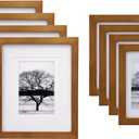 Egofine 8x10 and 5x7 Light Brown Set of 4