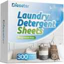 2 x Laundry Detergent Sheets 300 Loads Diesetsr Laundry Sheet ECO-friendly Travel Plastic-Free Washing Detergent Soap Sheets,Fragrance-Free (150 Count (Pack of 1))