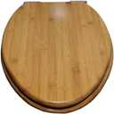 Toilet Seat, Thick Stainless Steel Slow Drop Quick Release Hinge Mute Solid Wood O U V Type Universal Toilet Seat