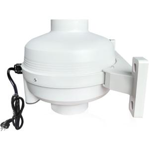 4 Inch Radon Fan, Quiet 2 Speed 260/188CFM Radon Mitigation System Inline Duct Fan IP67 Waterproof, High Airflow Exhaust Fan for Indoor Outdoor Air Ventilation