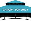 Grill Gazebo Replacement Canopy Top Only - 5' x 8' Outdoor BBQ Gazebo Canopy Roof, Waterproof Double Tiered Shelter Cover Fit for Model L-GG001PST-F