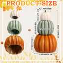 Wesiti 1 Pcs 21.3'' Large Faux Stackable Pumpkins Outdoor for Front Porch