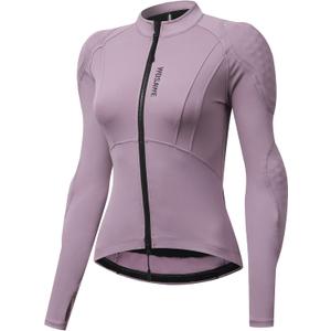 WOSAWE Mesh Motorcycle Jacket Women Padded Motorcycle Shirt with Back Pads Summer Sport Bike Gear M