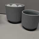 Puoyikt Ceramic 4.9+6.3 inch Planters, Modern Home and Office Flowerpot, Indoor and Outdoor Flowerpot with Drainage Hole (Grayish Blue)