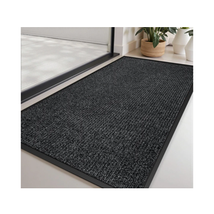 Vicwe Indoor Outdoor Door Mat, 3'x4' Heavy Duty Front Door Mat, Non-Slip Washable Doormats Entrance Mats, Dirt Resistant and Absorbent Doormat, Commercial Outdoor Entrance Floor Mat for Home Office, Dark Grey 